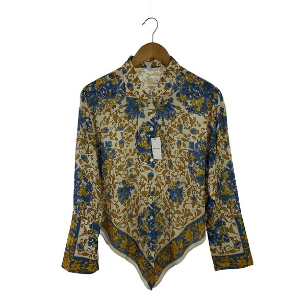 AMERI◆長袖シャツ/FREE/ポリエステル/BEG/花柄/0125204910460