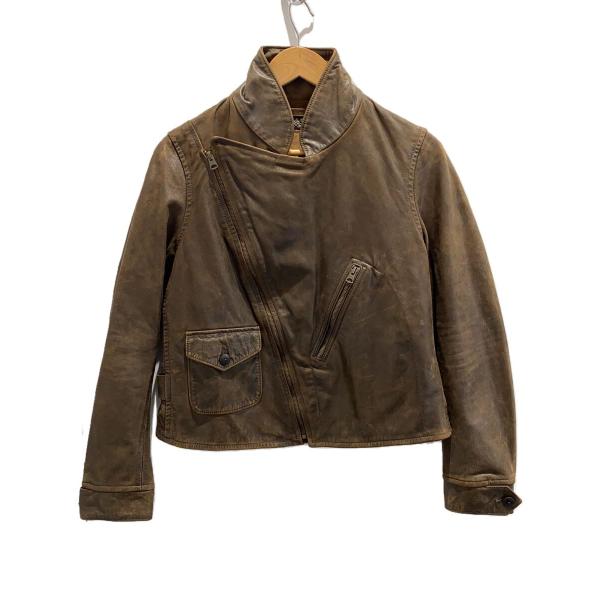 RRL◆Davies/24 model double rider jacket/XL/牛革/BRW/...