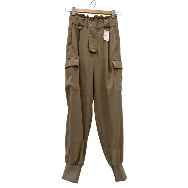 AMERI◆22AW/ボトム/S/ポリエステル/BEG/無地/02220861611