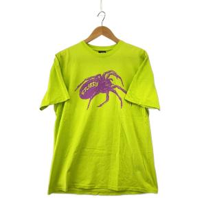 STUSSY◆Widow Tee Keylime/Tシャツ/M/バックプリント//