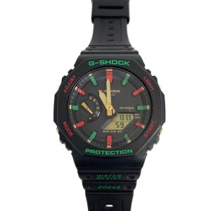 CASIO◆クォーツ腕時計_G-SHOCK/デジアナ/グリーン/ブラック/GA-2100TH-1AJF//