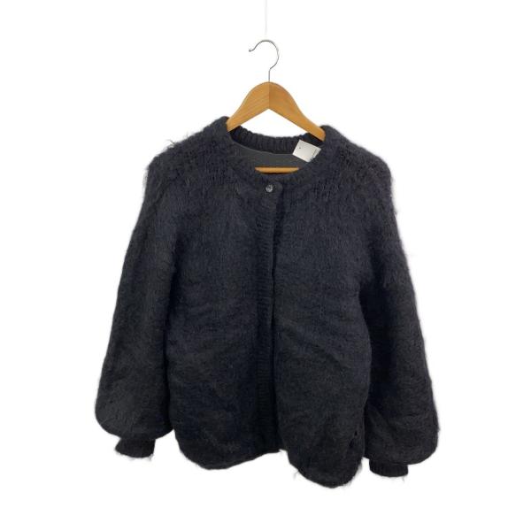 AMERI◆カーディガン(厚手)/FREE/ナイロン/BLK/無地/01220131030