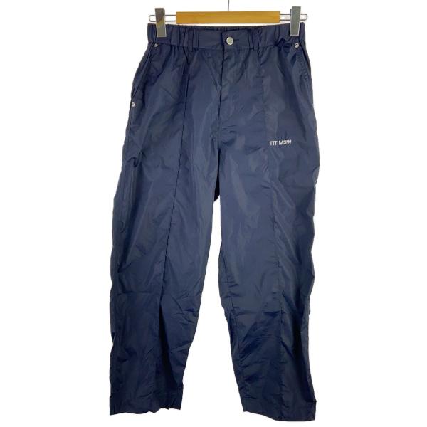 TTT_MSW◆New standard wide pants/ボトム/S/ナイロン/NVY/TTT...