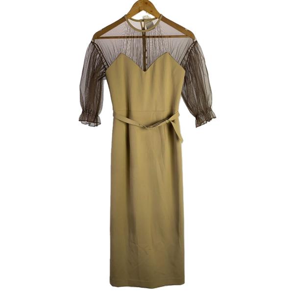 AMERI◆長袖ワンピース/M/ポリエステル/BRW/02010530950