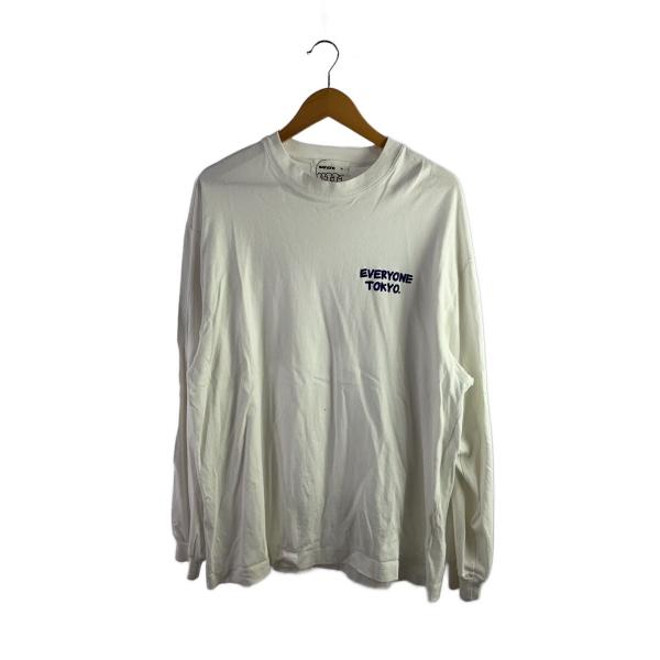 everyone◆長袖Tシャツ/XL/コットン/WHT/EV23-CS10