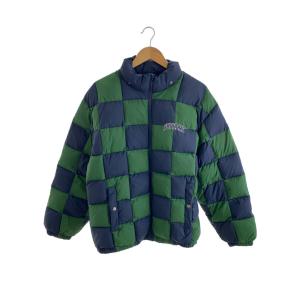 Supreme◆19AW/Checkerboard Puffy Jacket/L/ポリエステル/NVY/チェック