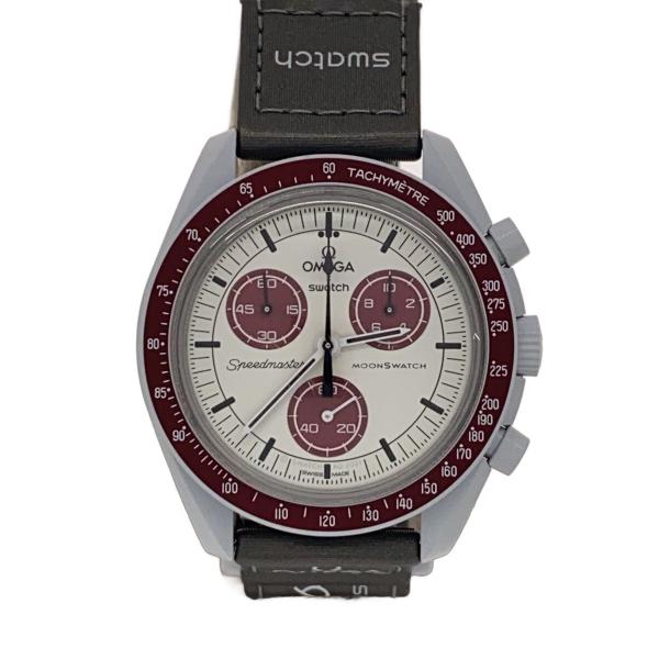 OMEGA◆OMEGA×SWATCH_ムーンスウォッチ_ミッショントゥザプルート_QZ_CE/ナイロ...