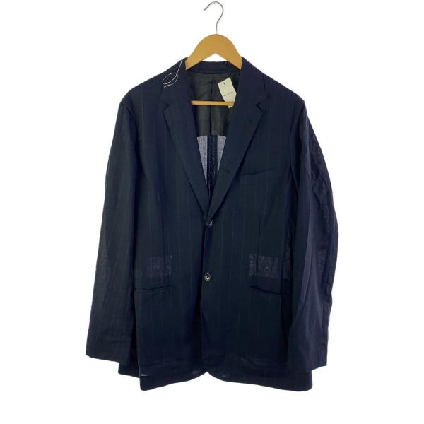MAATEE&amp;SONS◆SINGLETAILOREDJACKET/3/ウール/ネイビー/ストライプ/...