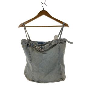DIESEL◆キャミソール/D金具/ベルト/チューブトップ/M/デニム/A13146※使用感有