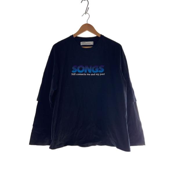 DAIRIKU◆Age Factory/SONGS Layered/長袖Tシャツ/FREE/ブラック...