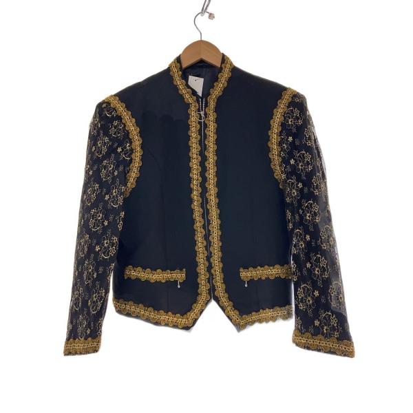 80s/JUNIOR by POISONING/ステージ衣料/ジャケット/FREE/レーヨン/ブラッ...