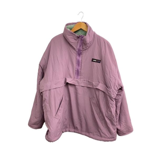 JaVa◆リバーシブルハーフジップナイロンボアブルゾン/XL/ナイロン/GRN/jm1070054