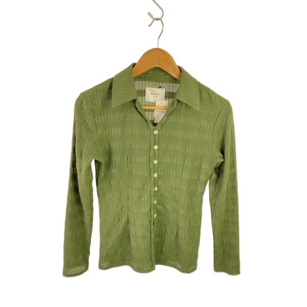 AMERI◆長袖シャツ/FREE/ポリエステル/GRN