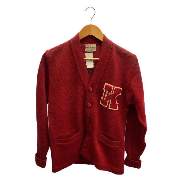 bpc/カーディガン(薄手)/36/アクリル/RED/無地/レタード