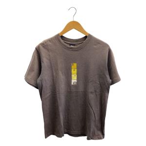 STUSSY◆90s/紺タグ/裾袖シングル/Tシャツ/M/コットン/GRY/総柄//
