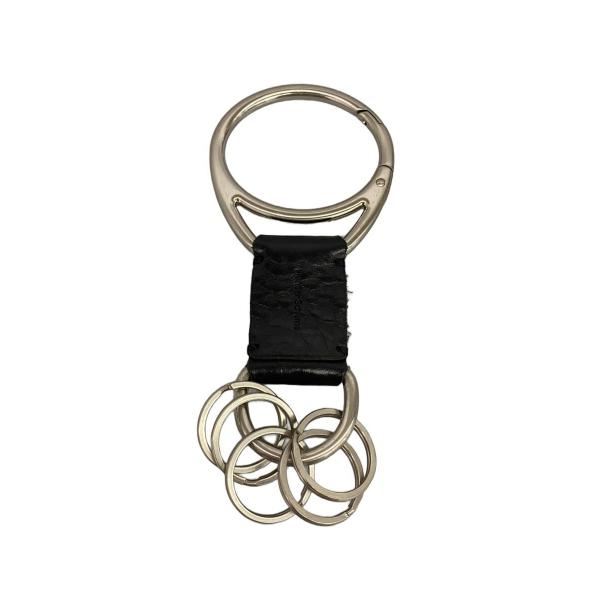 Hender Scheme◆Key Hook/キーリング/キーホルダー/レザー/BLK/メンズ