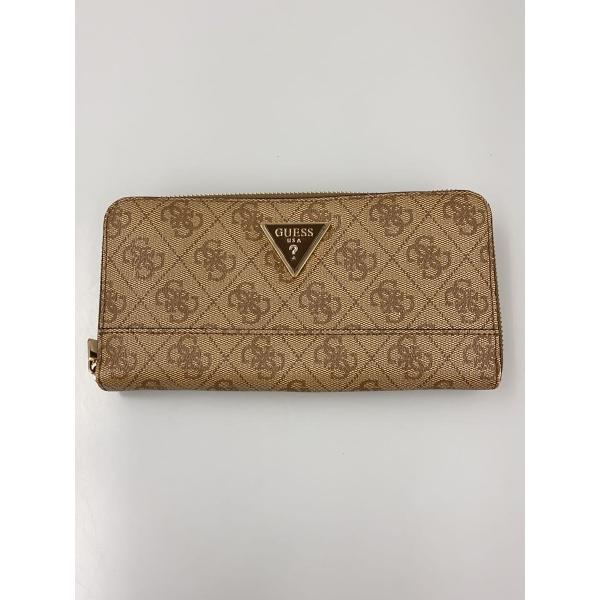 GUESS◆長財布/レザー/BRW/総柄/メンズ/BG837746
