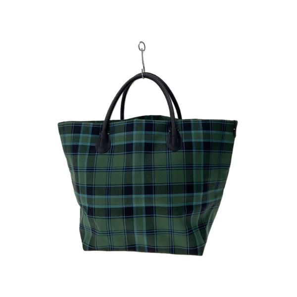 A VACATION◆トートバッグ/キャンバス/GRN/オンブレCK