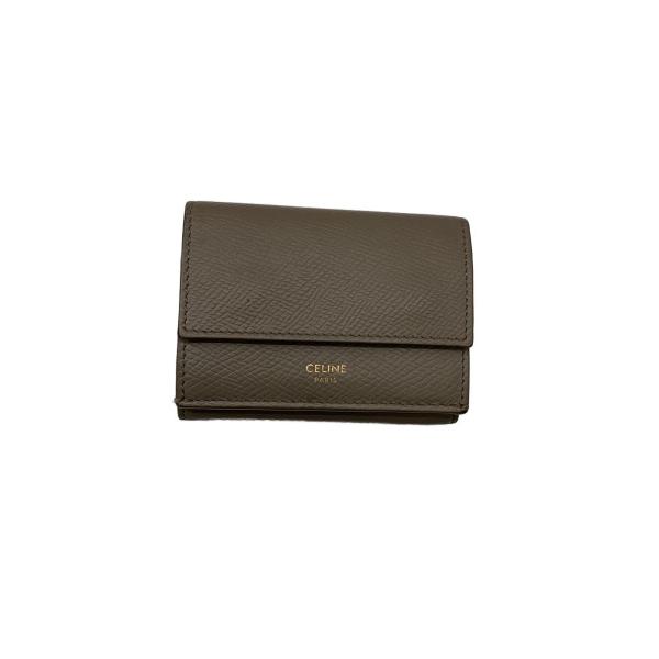 CELINE◆カードケース/レーヨン/GRY/レディース