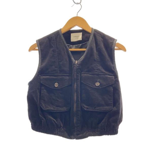 AMERI◆ベスト/FREE/コットン/BLK/02310461390