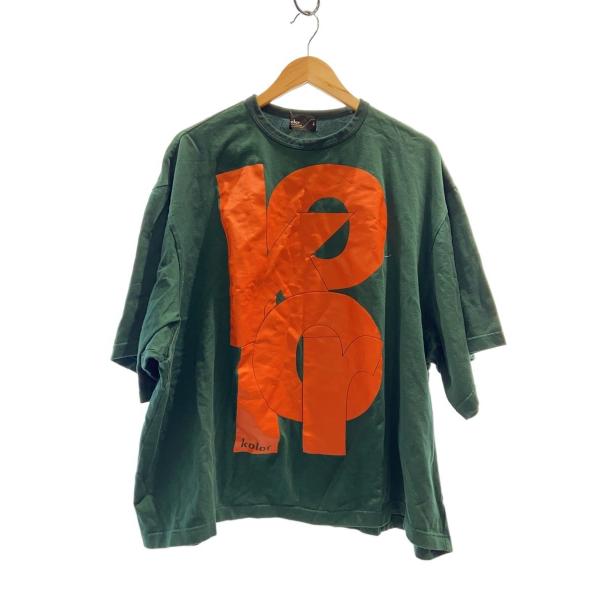 kolor◆Tシャツ/3/コットン/GRN/22WCM-T12208