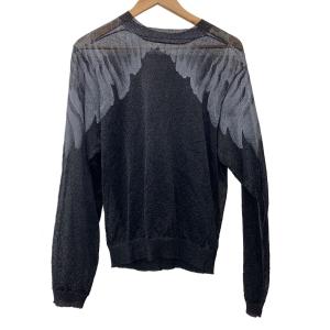 MASU◆ニット・セーター(薄手)/46/ナイロン/BLK/MASS-KN0524