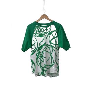 STUSSY◆× Futura Laboratories/アトミックリング/Tシャツ/M/コットン/GRN/総柄//