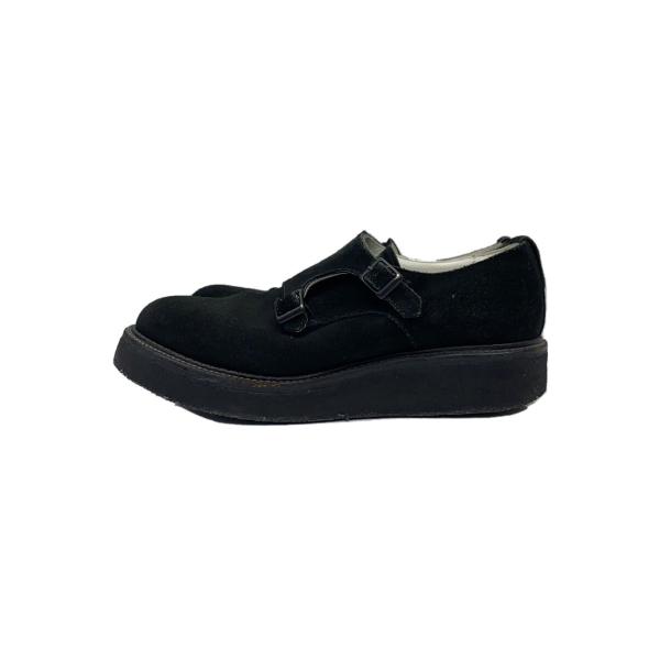 KIDS LOVE GAITE◆ダブルモンクストラップ/US6.5/BLK/スウェード/0905