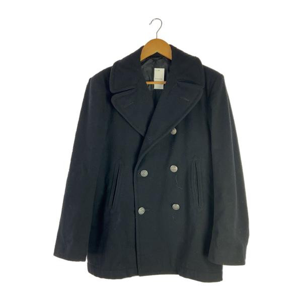 US.NAVY◆ピーコート/36/ウール/BLK/80S