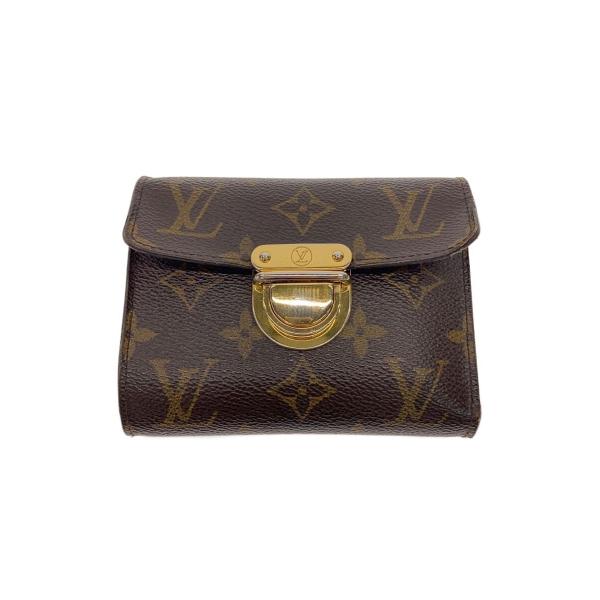 LOUIS VUITTON◆ポルト・フォイユ・コアラ_モノグラム・キャンバス/PVC/BRW/レディ...