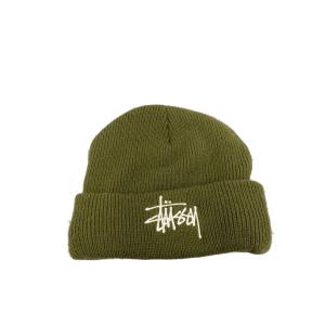 STUSSY◆ヘッドウェア/--/アクリル/KHK/無地/メンズ/1321111