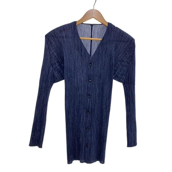 PLEATS PLEASE ISSEY MIYAKE◆カーディガン(薄手)/3/ポリエステル/IDG...
