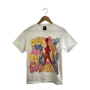 STUSSY◆Tシャツ/S/コットン/WHT/プリント//PHOTO