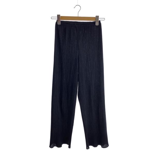PLEATS PLEASE ISSEY MIYAKE◆ストレートパンツ/2/ポリエステル/BLK/無...