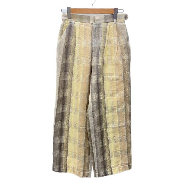 AMERI◆アメリヴィンテージ/CHECK EMBROIDERY STRAIGHT PANTS/M/...
