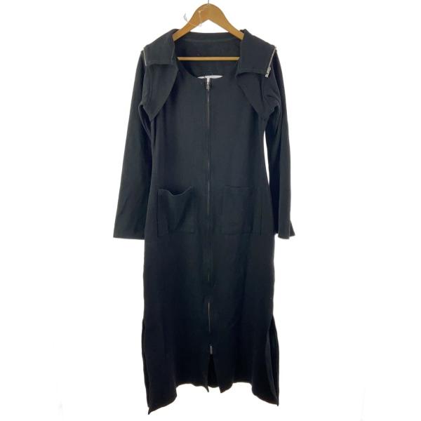 AMERI◆長袖ワンピース/M/コットン/BLK/0224205620380//