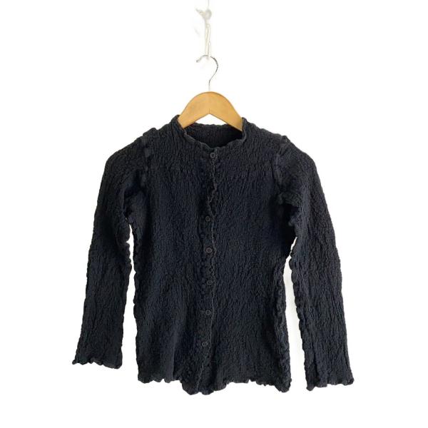 me ISSEY MIYAKE◆カーディガン(薄手)/--/コットン/BLK/MI55FO009