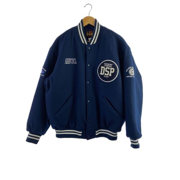 GAME sportswear◆DSP/USA製/スタジャン/XL/ウール/NVY