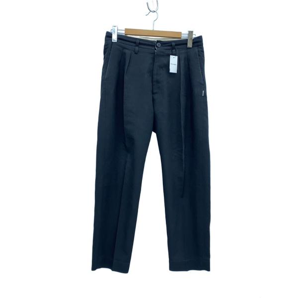 WTAPS◆ストレートパンツ/2/ポリエステル/BLK/無地/181GWDT-PTM-02/穴・ホツ...