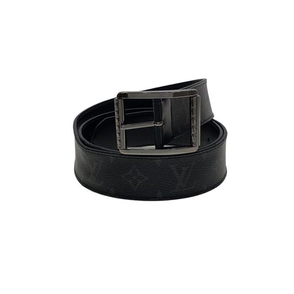 LOUIS VUITTON◆サンチュール・リヴェルソ40MM_モノグラム・エクリプス_BLK/PVC...