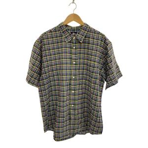 STUSSY◆半袖シャツ/XL/コットン/90S/紺タグ/インド製
