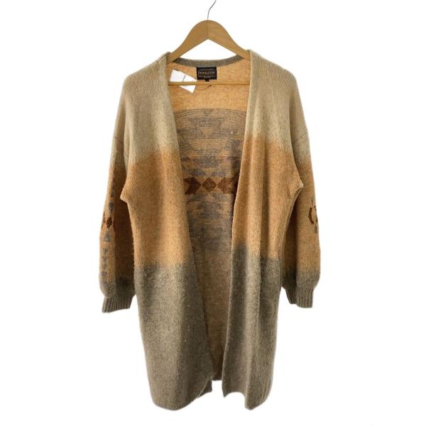 PENDLETON◆ノーカラーカーディガン/カーディガン(厚手)/FREE/ウール/BRW/2575...