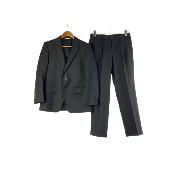 renoma◆セットアップ/--/ウール/BLK/ストライプ/164175-18/サイズ90A4/ウ...