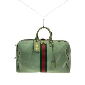 GUCCI◆savoy/ボストンバッグ/スウェード/GRN/833460//