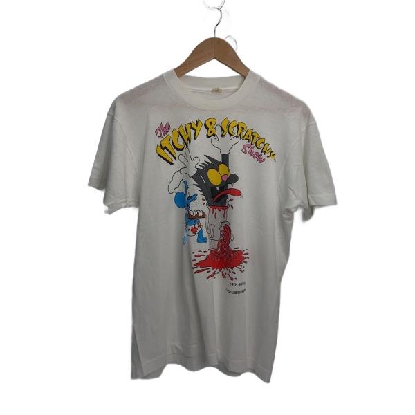 SCREEN STARS◆Tシャツ/L/コットン/WHT/90s/THE Itchy&amp;Scratch...