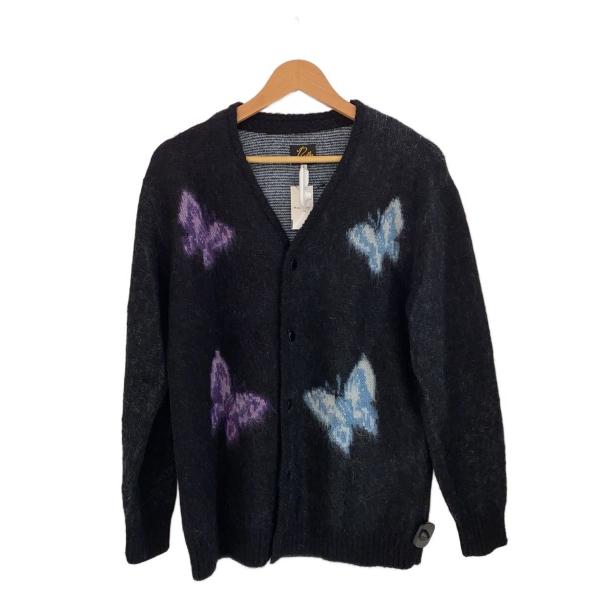Needles◆23AW/STUDIOUS別注/カーディガン(厚手)/S/モヘア/BLK/総柄/NS...