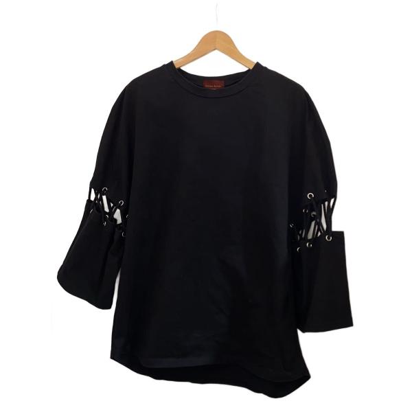 DANKE SCHON◆7分袖カットソー/FREE/コットン/BLK/無地/17S-CSS148-D...