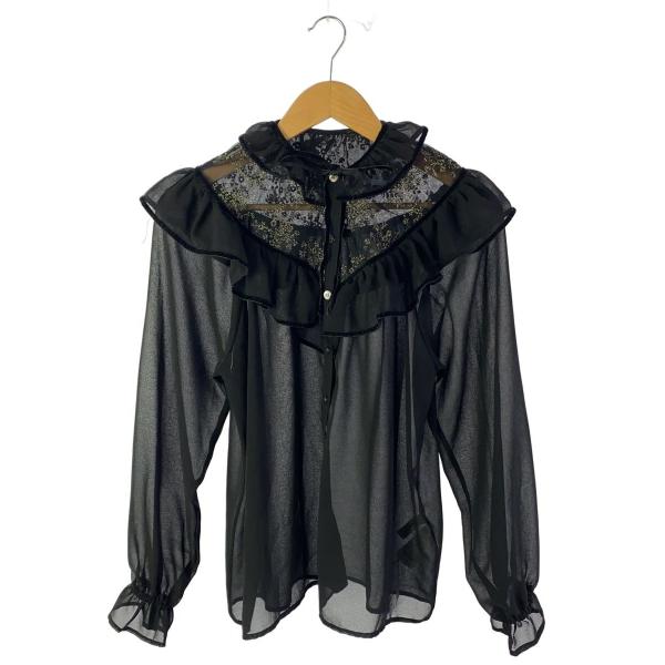 AMERI◆長袖ブラウス/FREE/ポリエステル/BLK/01220490480//