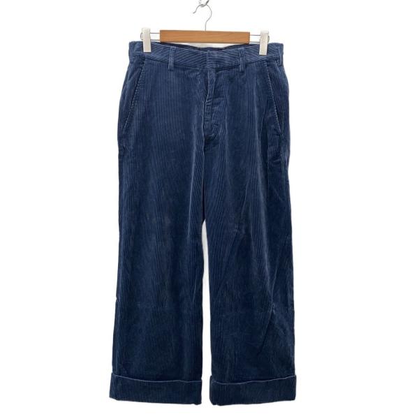 AURALEE◆ボトム/4/コーデュロイ/NVY/無地/A7AP02FN//