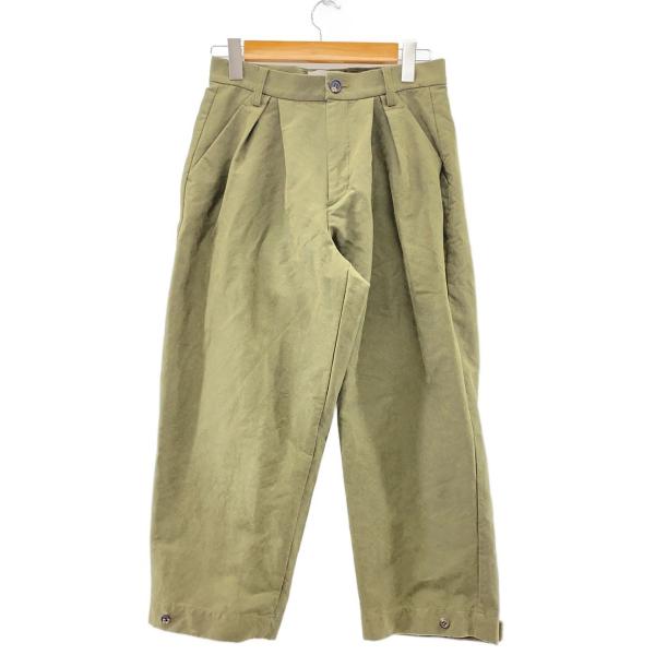 TROVE◆ボトム/1/コットン/KHK/53PAN04/タックテーパードパンツ